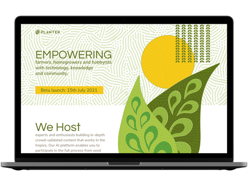 A preview of Planter's website.